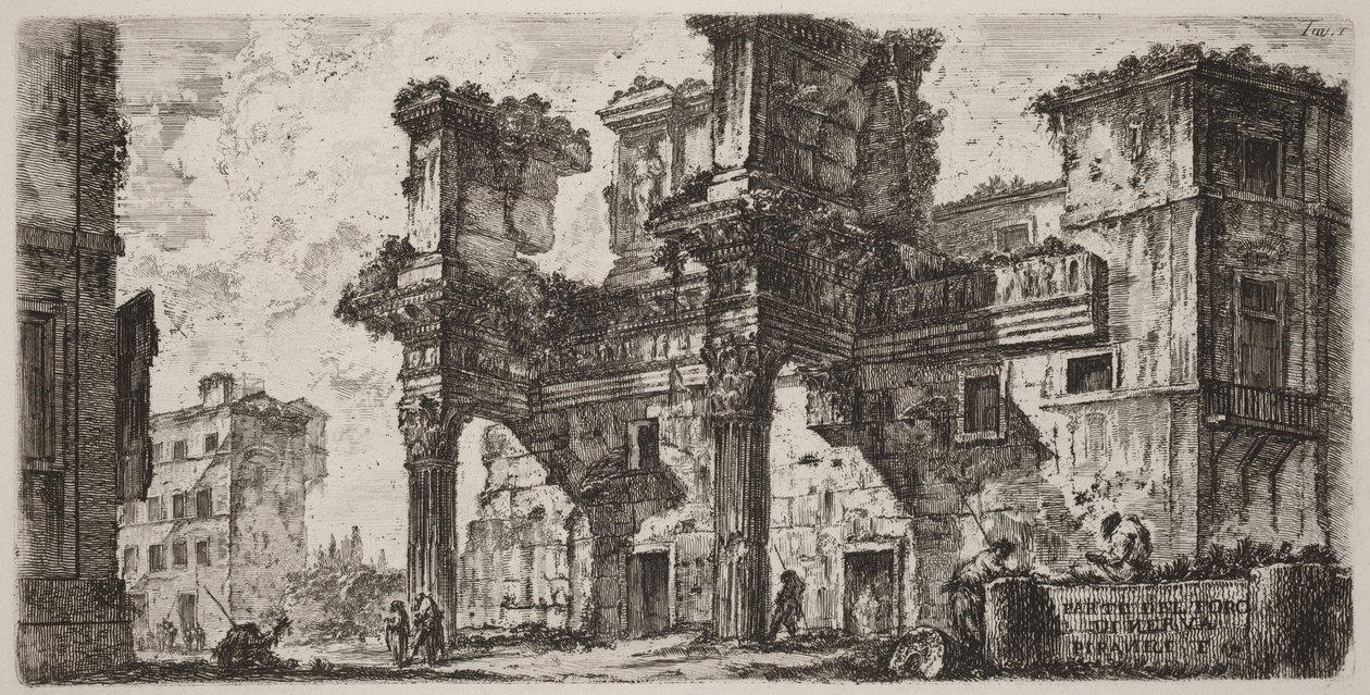 Deel van het Forum van Nerva door Giovanni Battista Piranesi