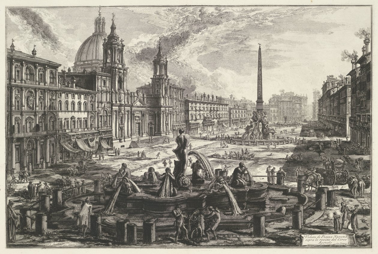 Piazza Navona te Rome door Giovanni Battista Piranesi