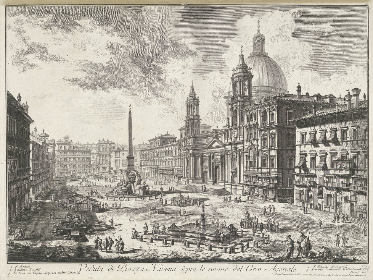 Piazza Navona te Rome door Giovanni Battista Piranesi