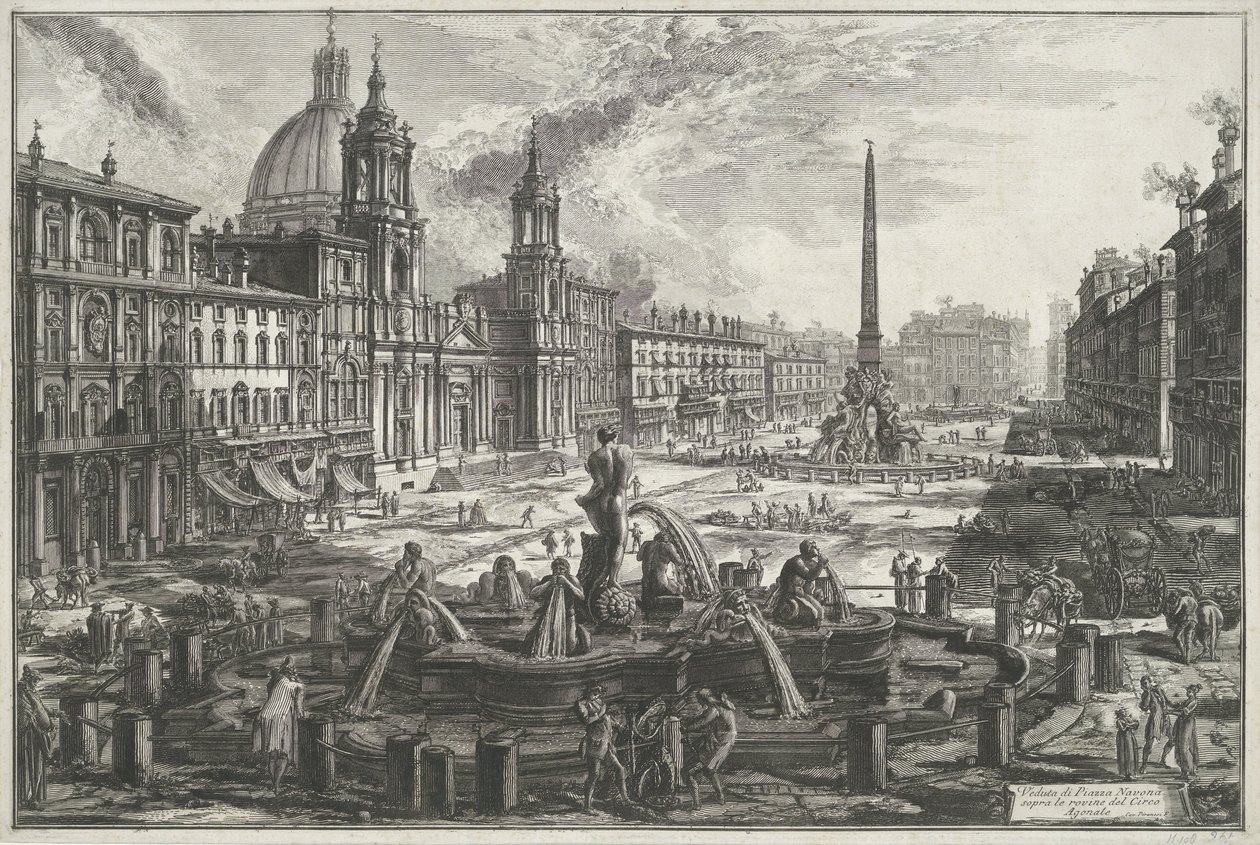 Piazza Navona te Rome door Giovanni Battista Piranesi