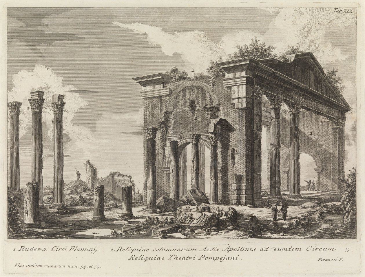 Ruïnes van de Porticus van Octavia door Giovanni Battista Piranesi