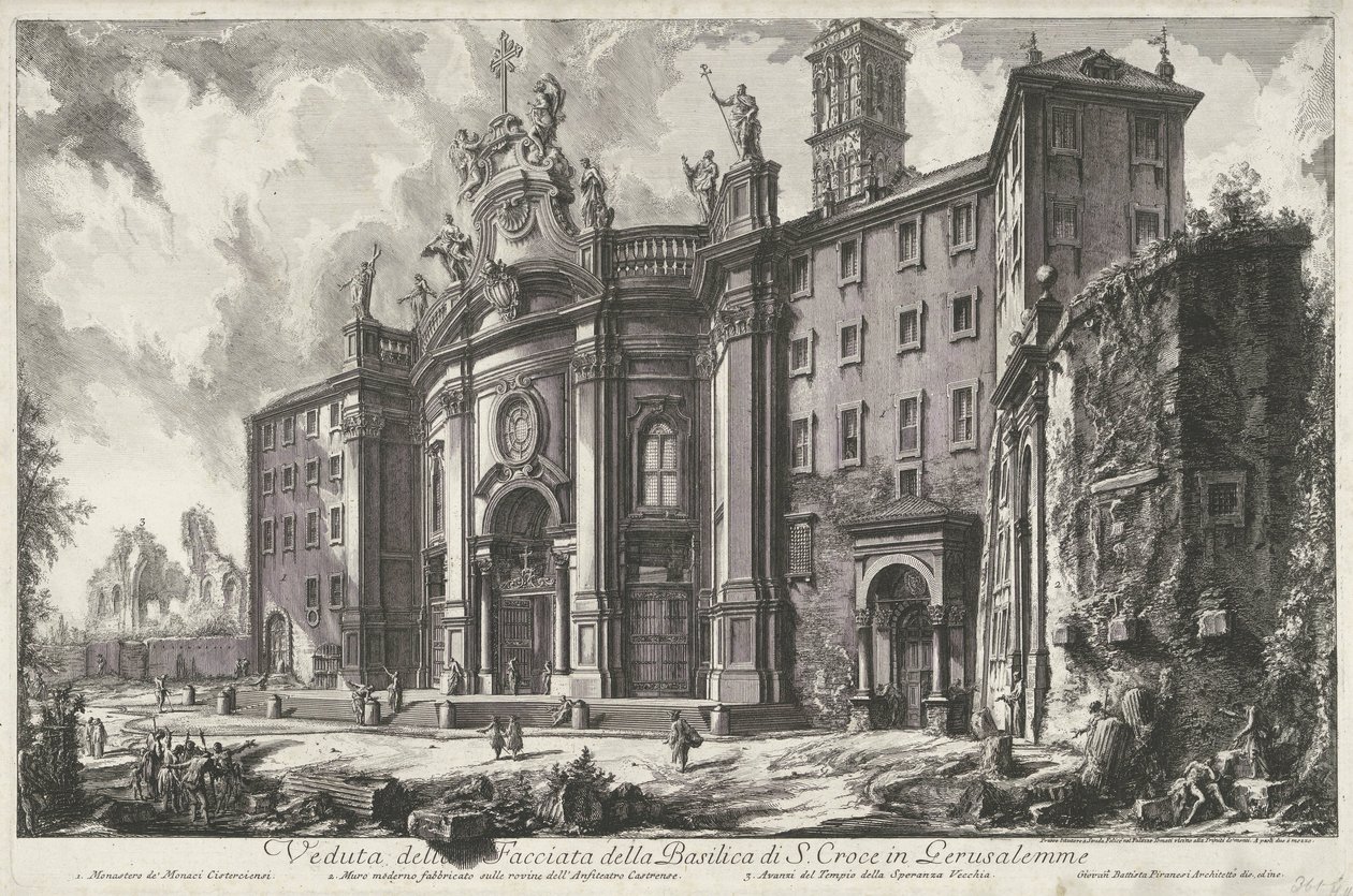 Santa Croce in Gerusalemme te Rome door Giovanni Battista Piranesi