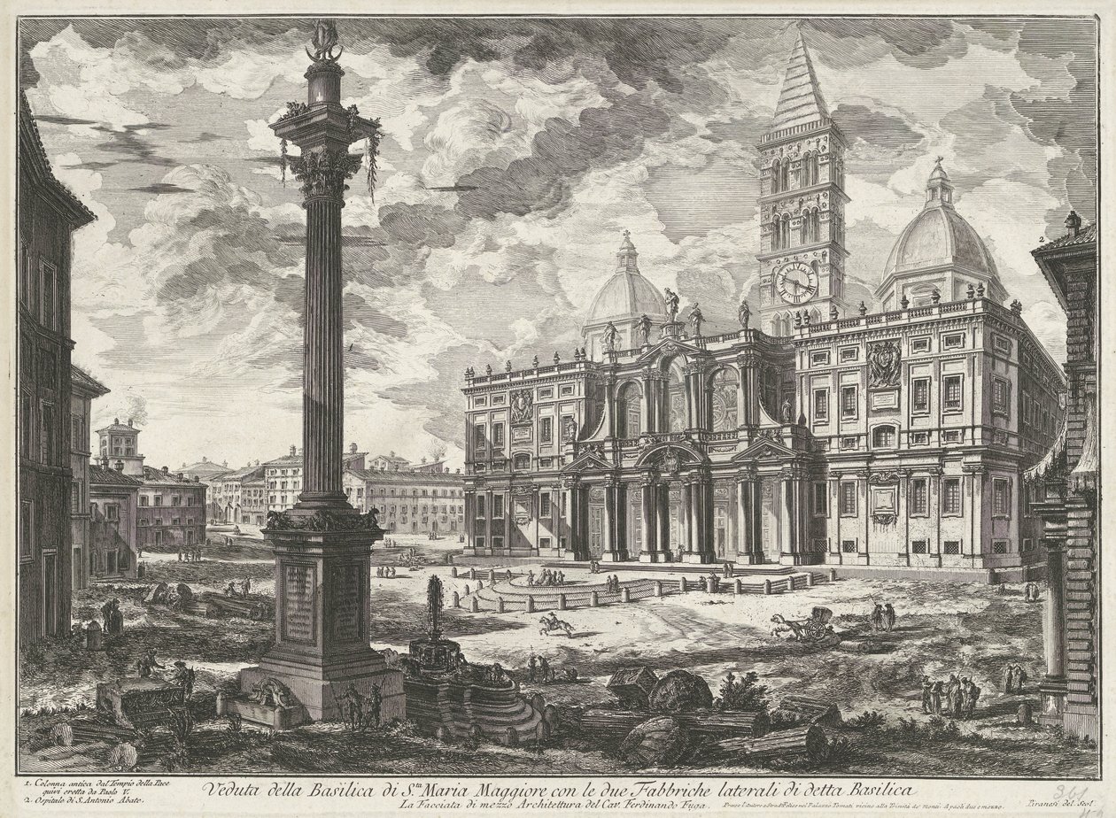 Santa Maria Maggiore te Rome door Giovanni Battista Piranesi