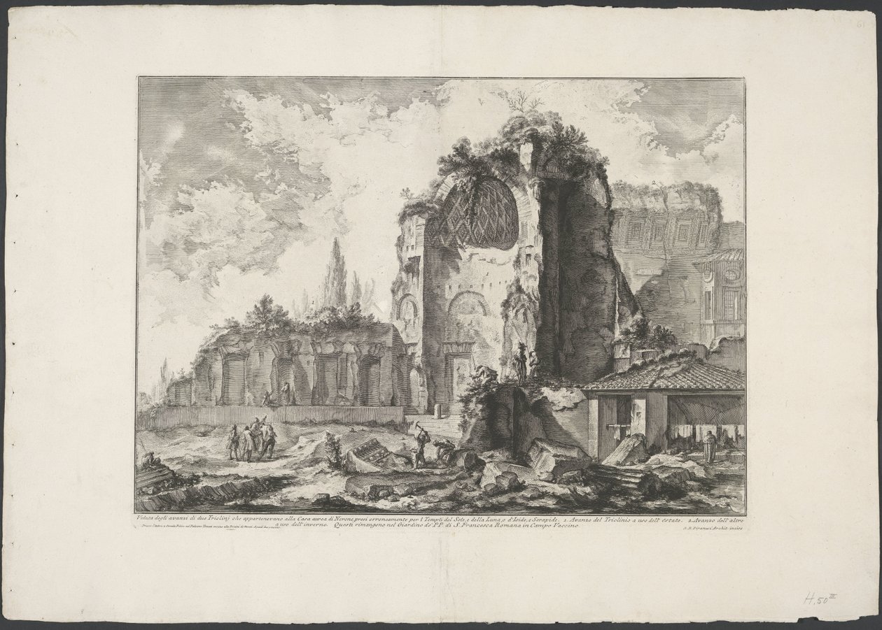 Tempel van Venus en Roma te Rome door Giovanni Battista Piranesi