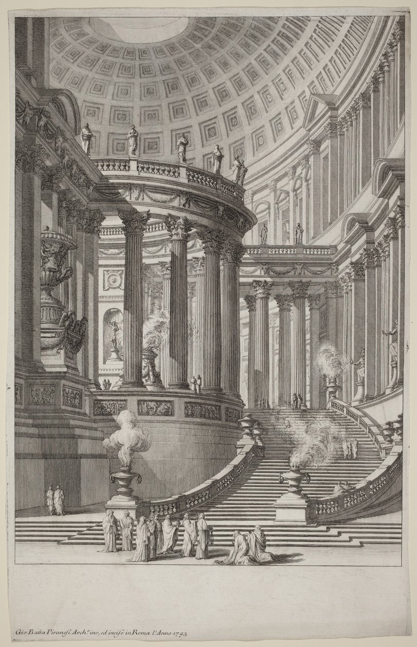 Antieke tempel door Giovanni Battista Piranesi