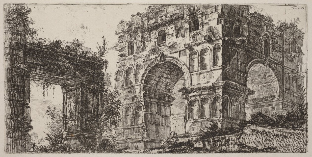 Tempel van Diana door Giovanni Battista Piranesi