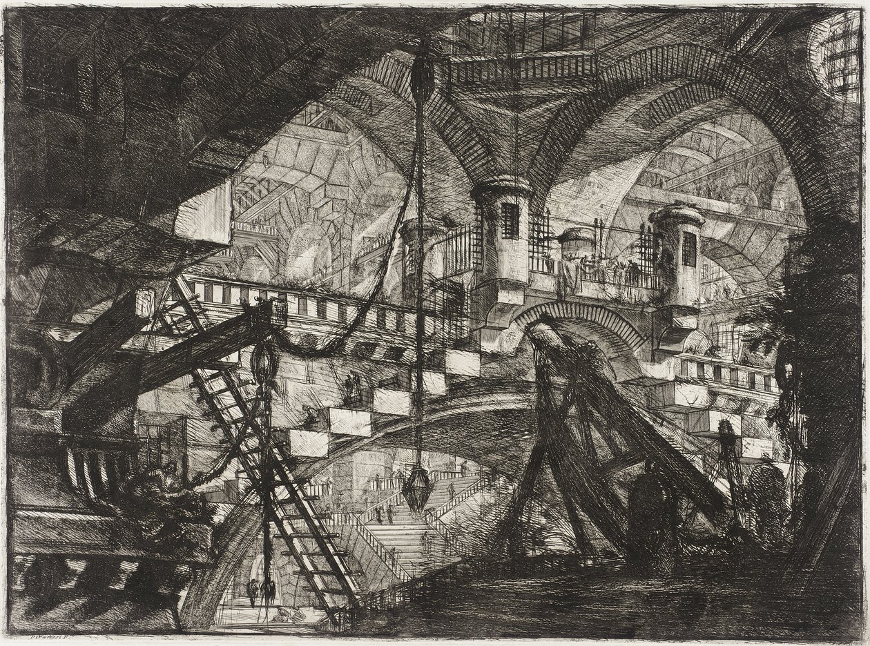De boog met een schelpornament door Giovanni Battista Piranesi