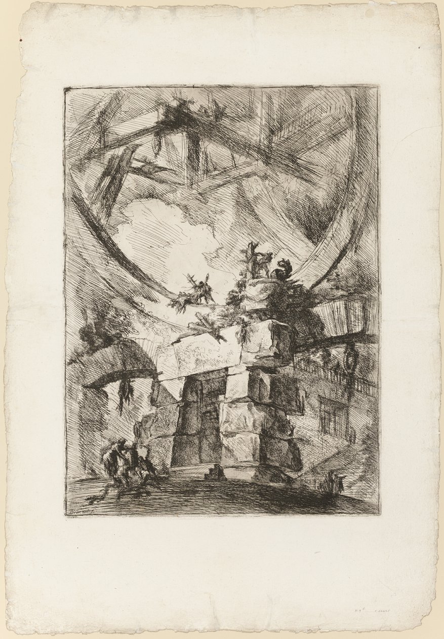 De Carceri, plaat 9 door Giovanni Battista Piranesi