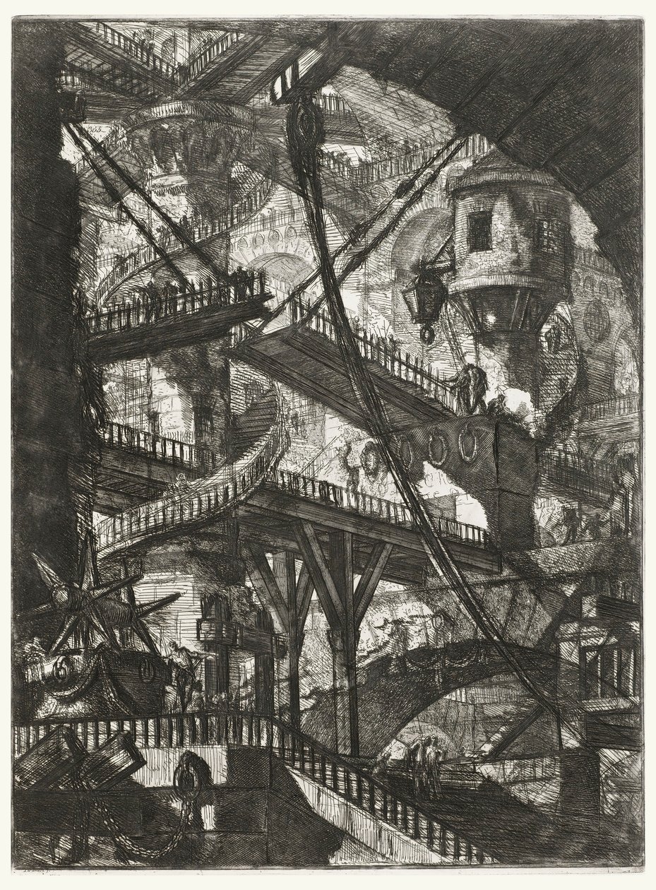 De Ophaalbrug, plaat VII uit de serie Carceri d
