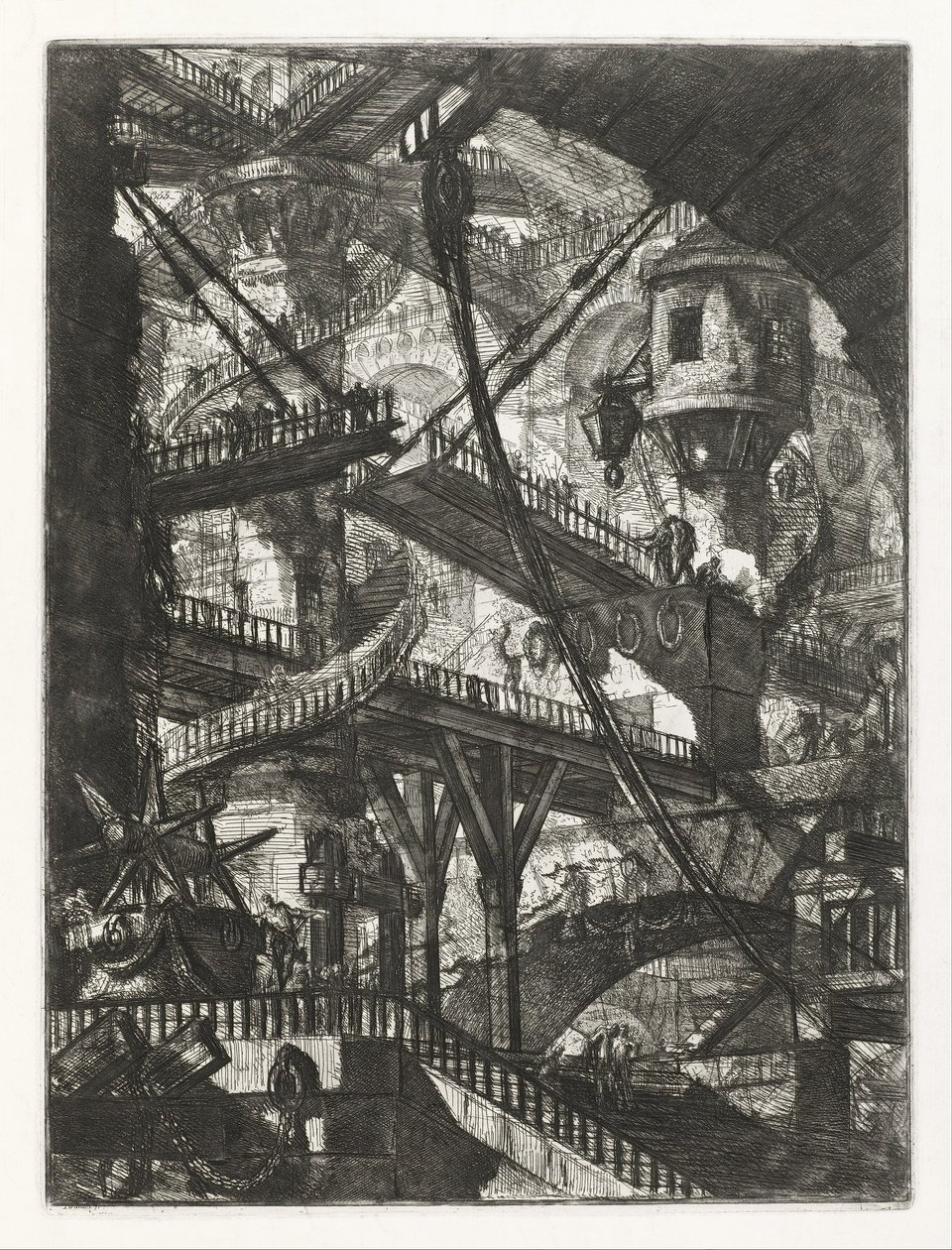 De Ophaalbrug, plaat VII uit de serie Carceri d
