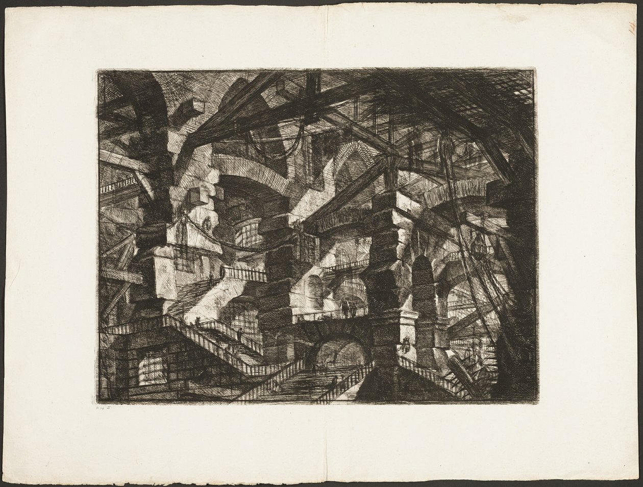 De Gotische Boog, plaat 14 uit Imaginaire Gevangenissen door Giovanni Battista Piranesi