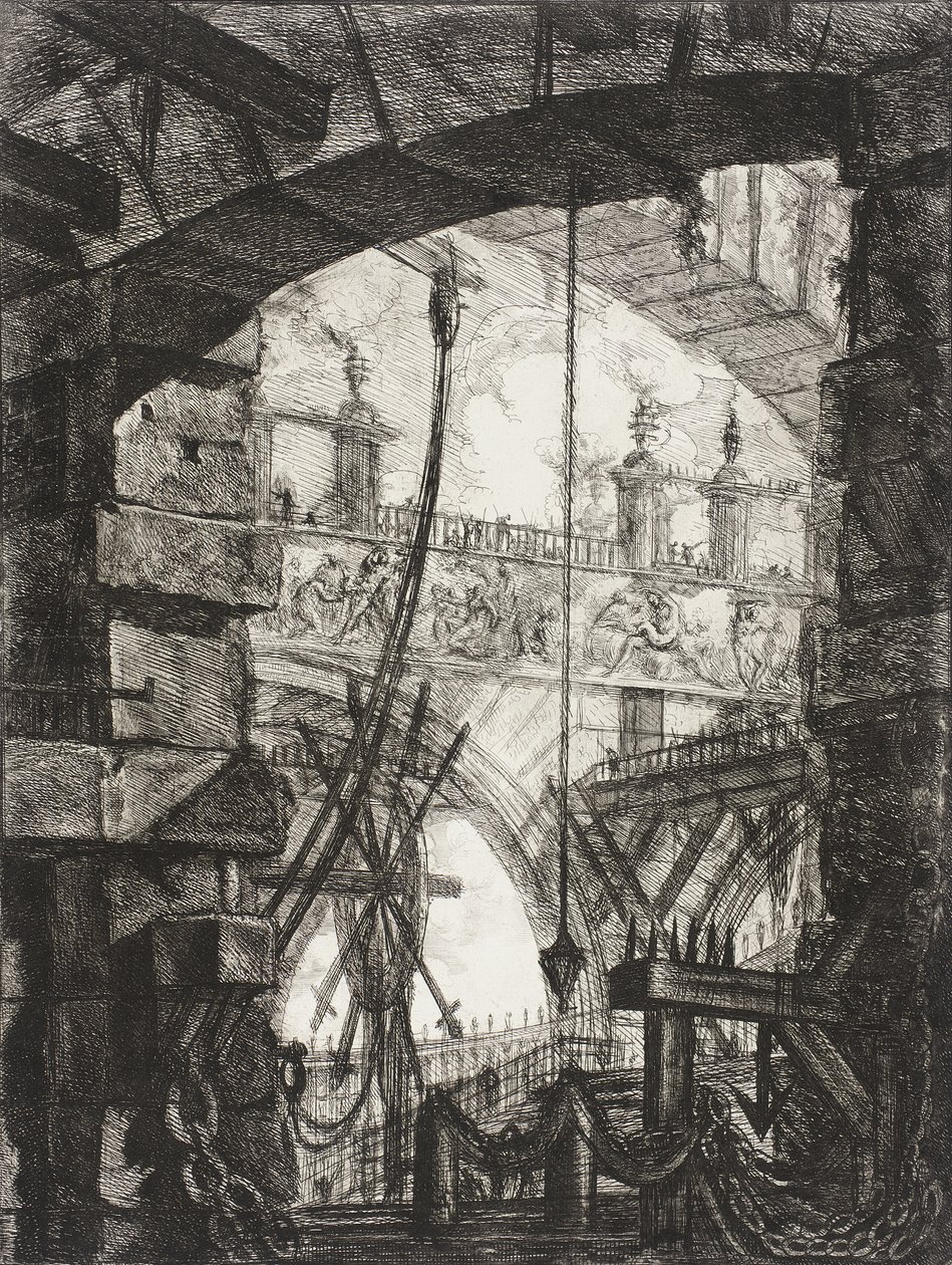 Het grote plein door Giovanni Battista Piranesi