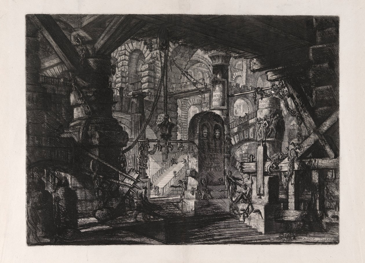 De Pier met Kettingen, plaat 16 uit Carceri d door Giovanni Battista Piranesi