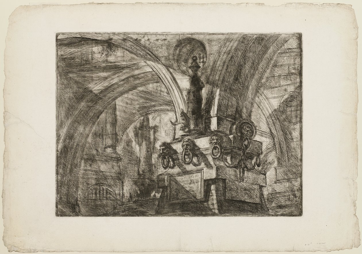 De Pier met een Lamp, plaat 15 uit Imaginaire Gevangenissen door Giovanni Battista Piranesi
