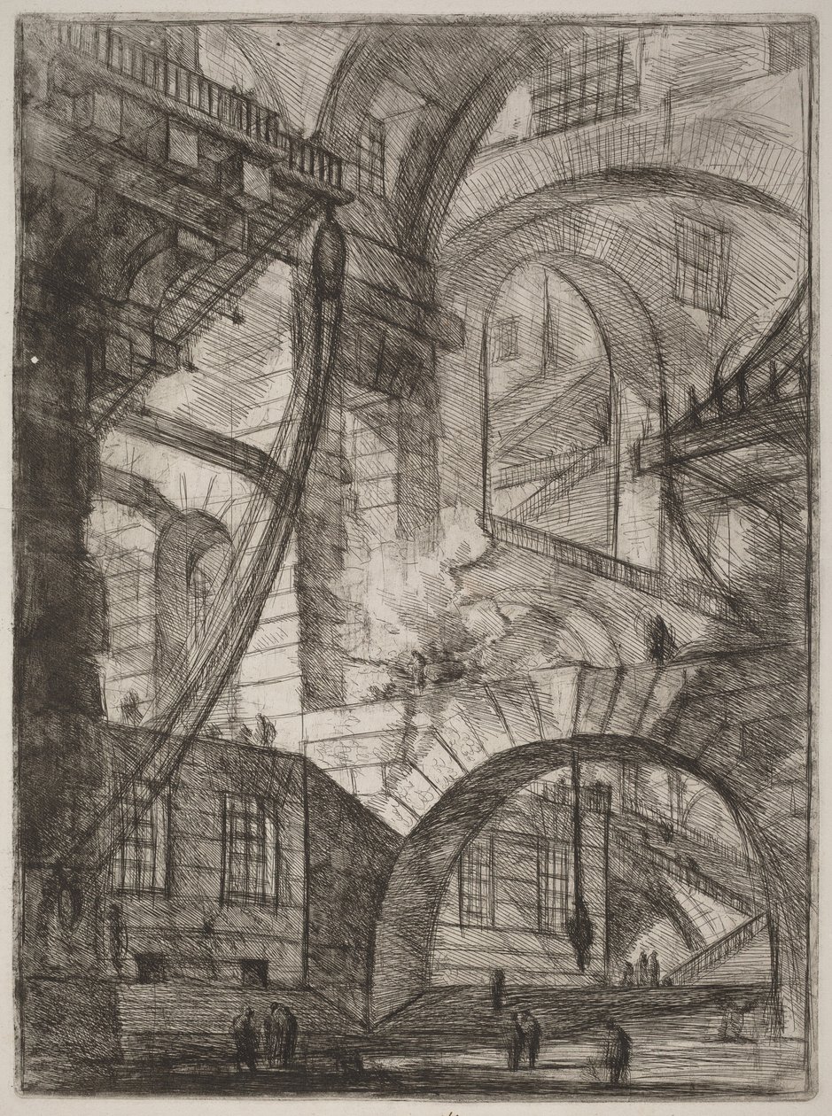 Het rokende vuur door Giovanni Battista Piranesi