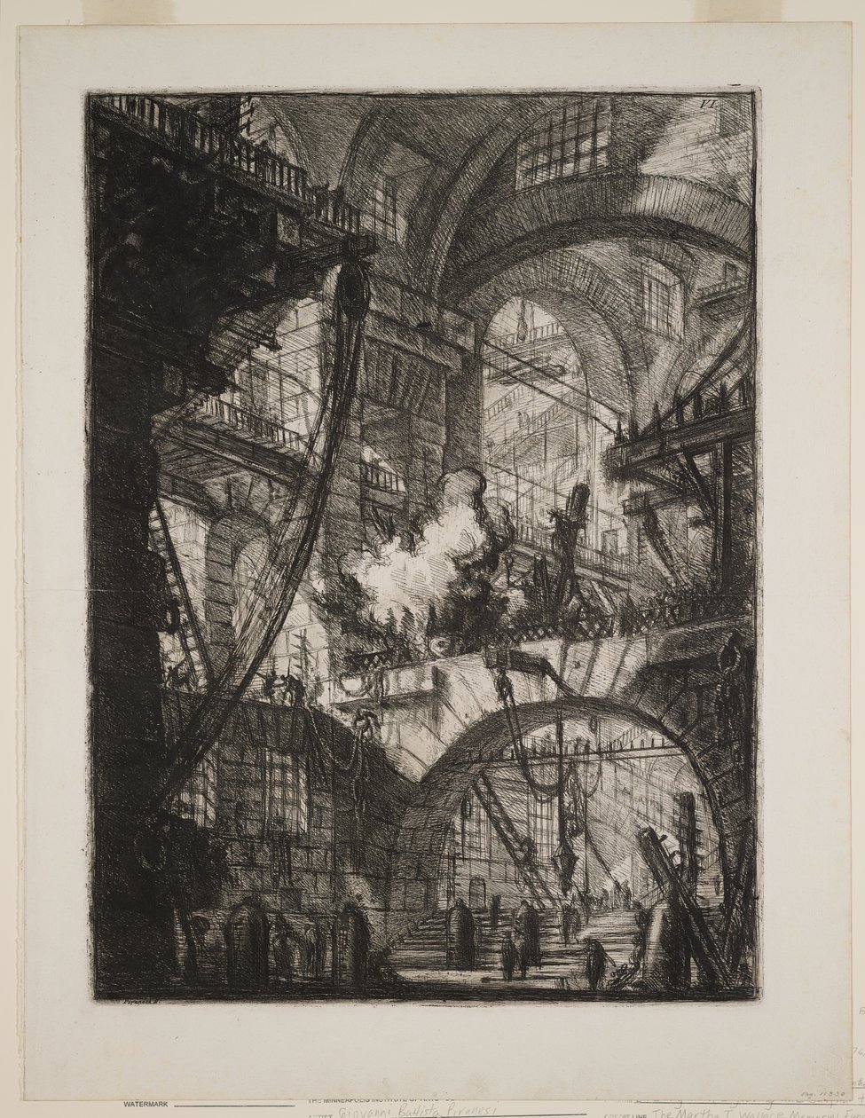 Het rokende vuur door Giovanni Battista Piranesi
