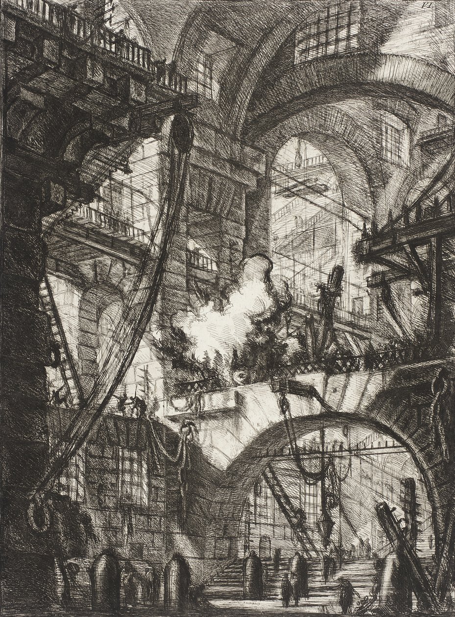 Het rokende vuur door Giovanni Battista Piranesi