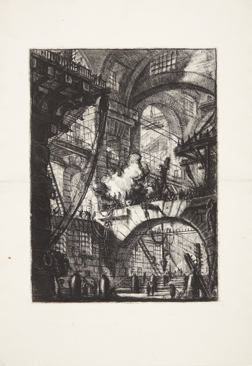 Het rokende vuur door Giovanni Battista Piranesi