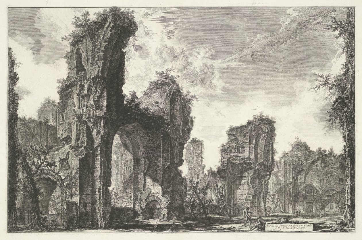 Thermen van Caracalla te Rome door Giovanni-Battista Piranesi