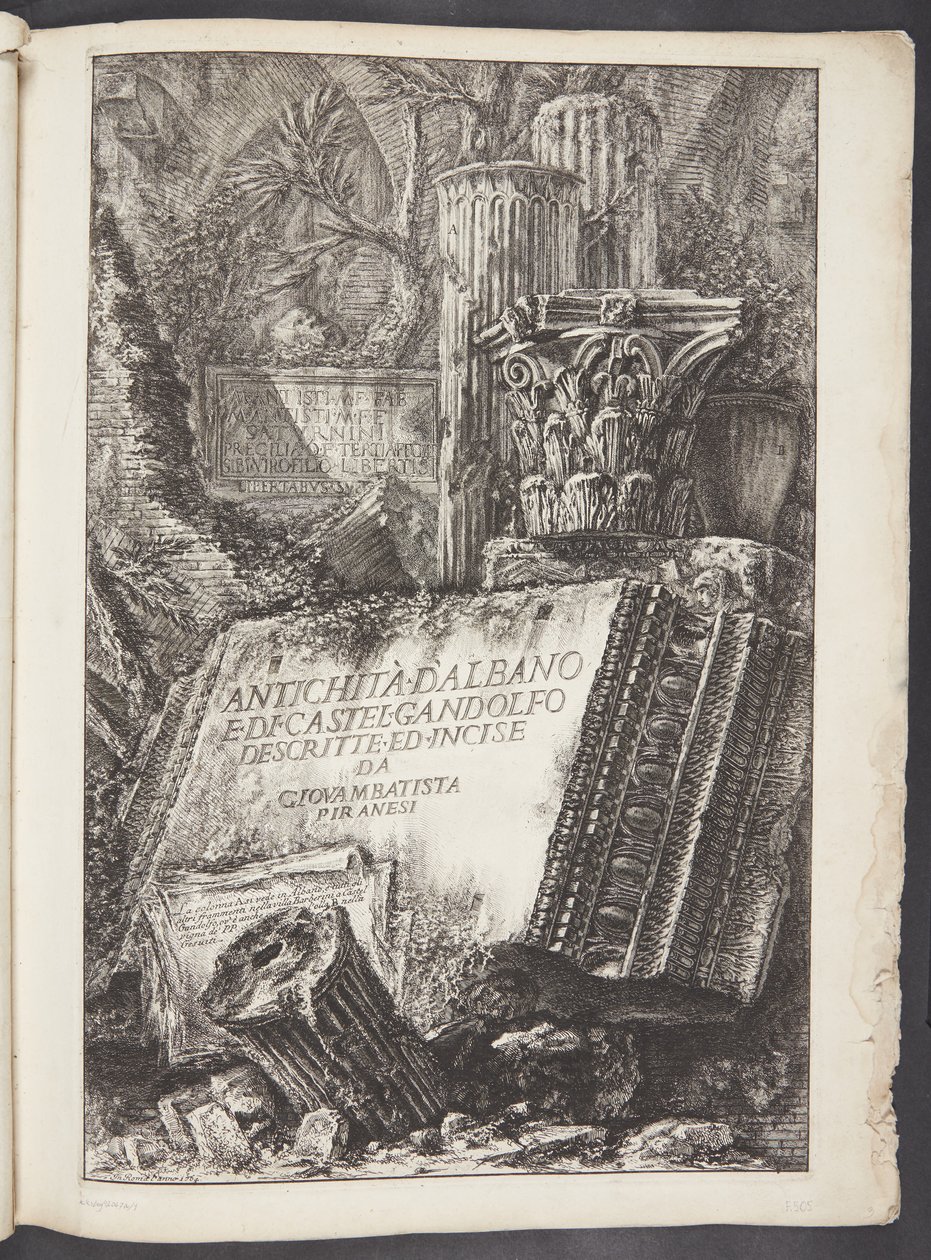Titelblad door Giovanni Battista Piranesi