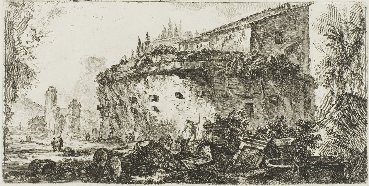 Graf van de Scipios, plaat 18 uit Enkele Zichten van Triomfbogen en andere bogen door Giovanni Battista Piranesi