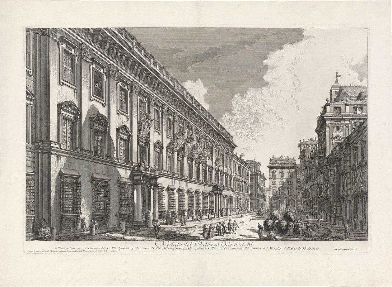 Veduta del Palazzo Odescalchi door Giovanni Battista Piranesi