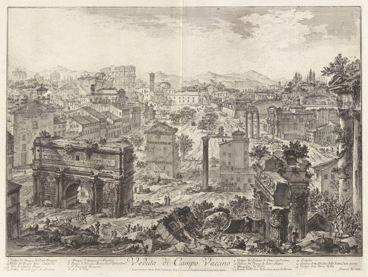 Veduta di Campo Vaccino door Giovanni Battista Piranesi