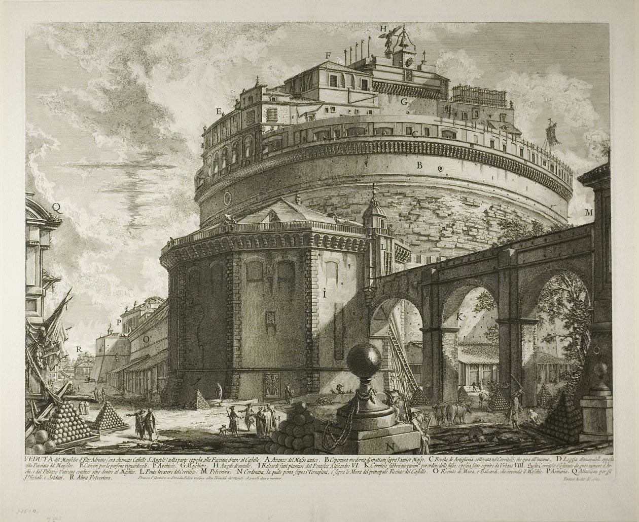 Uitzicht op het Mausoleum van Keizer Hadrianus (nu Castel Sant