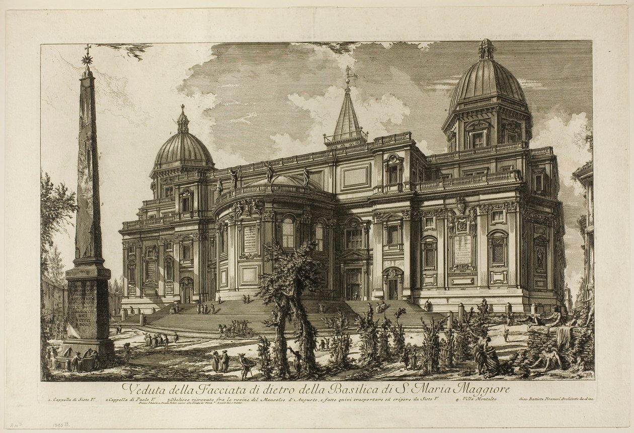 Achteringang van de Basiliek van S. Maria Maggiore, uit Zichten van Rome door Giovanni Battista Piranesi