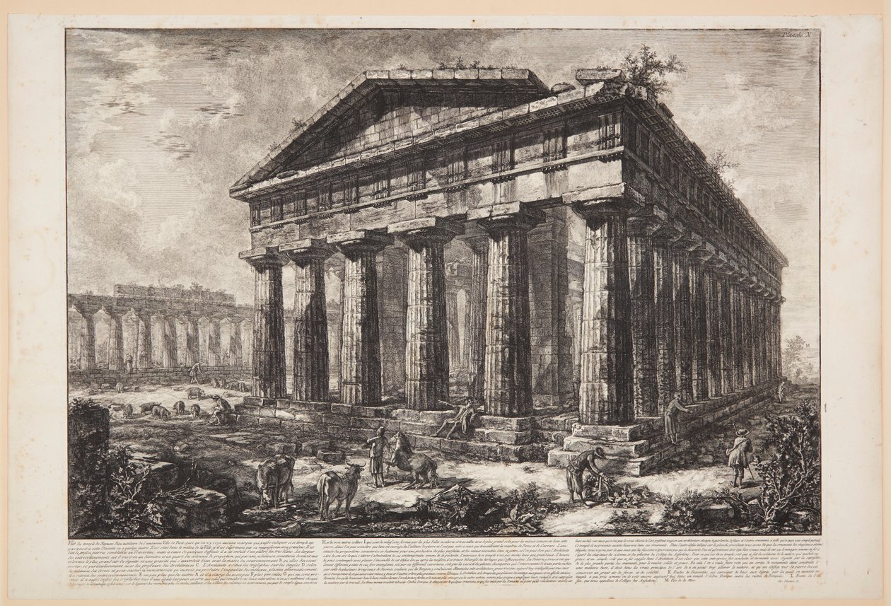 Zicht op de tempel van Neptunus [...] door Giovanni Battista Piranesi