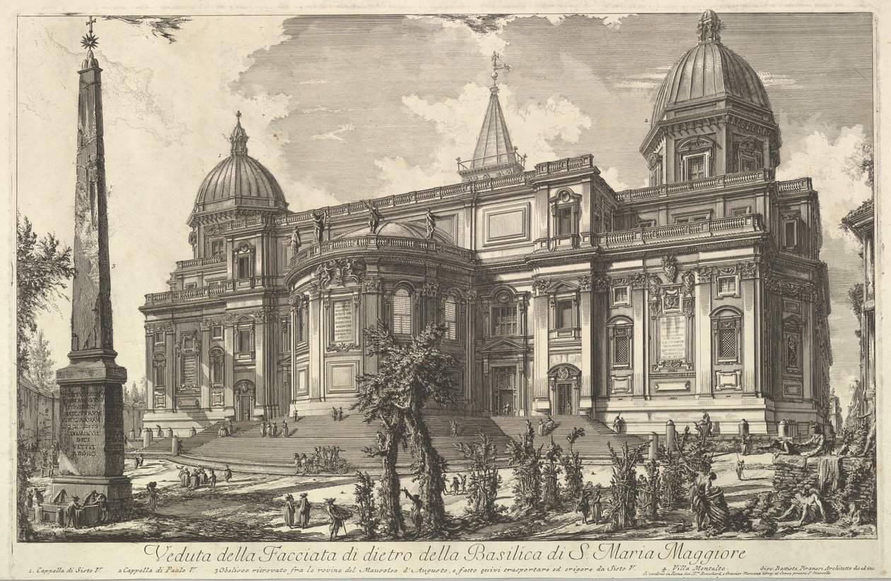Achteringang van de Basiliek van S. Maria Maggiore, uit Veduta di Roma door Giovanni Battista Piranesi