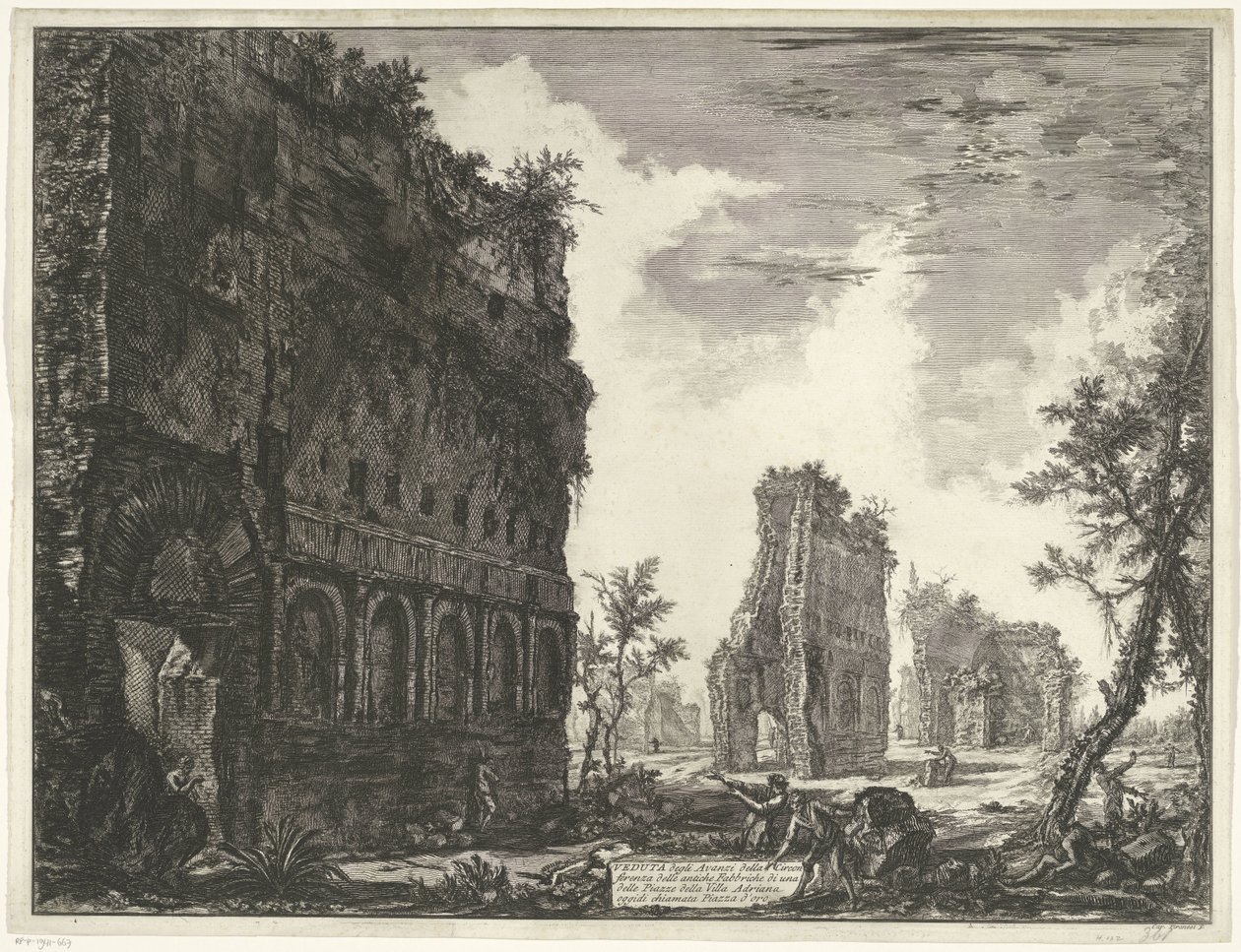 Villa Adriana te Tivoli (Gezichten op Rome) door Giovanni Battista Piranesi