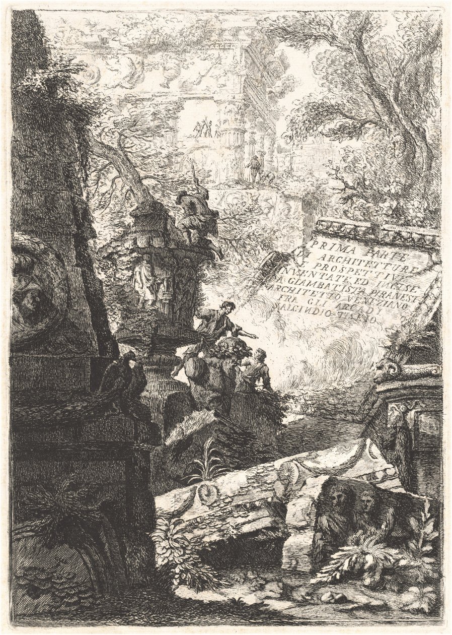 Prima Parte; Grotteschi; Carceri; Alcuna Vedute...; Trofei di Ottaviano Augusto door Giovanni Battista Piranesi and Francesco Piranesi