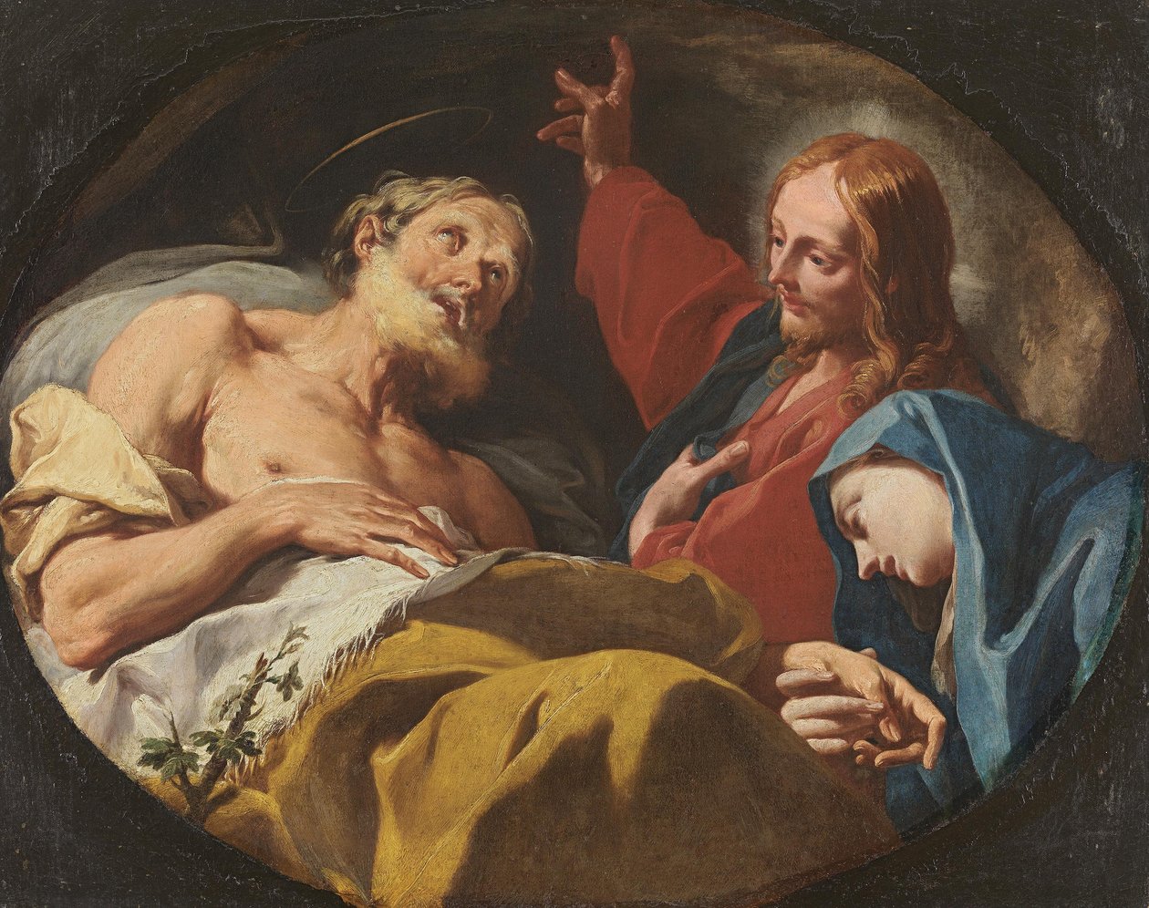 Der Tod des hl. Joseph door Giovanni Battista Pittoni