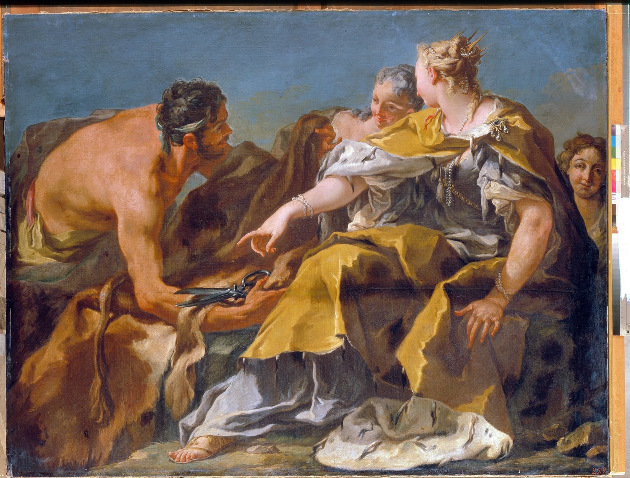 Dido bouwt Carthago door Giovanni Battista Pittoni