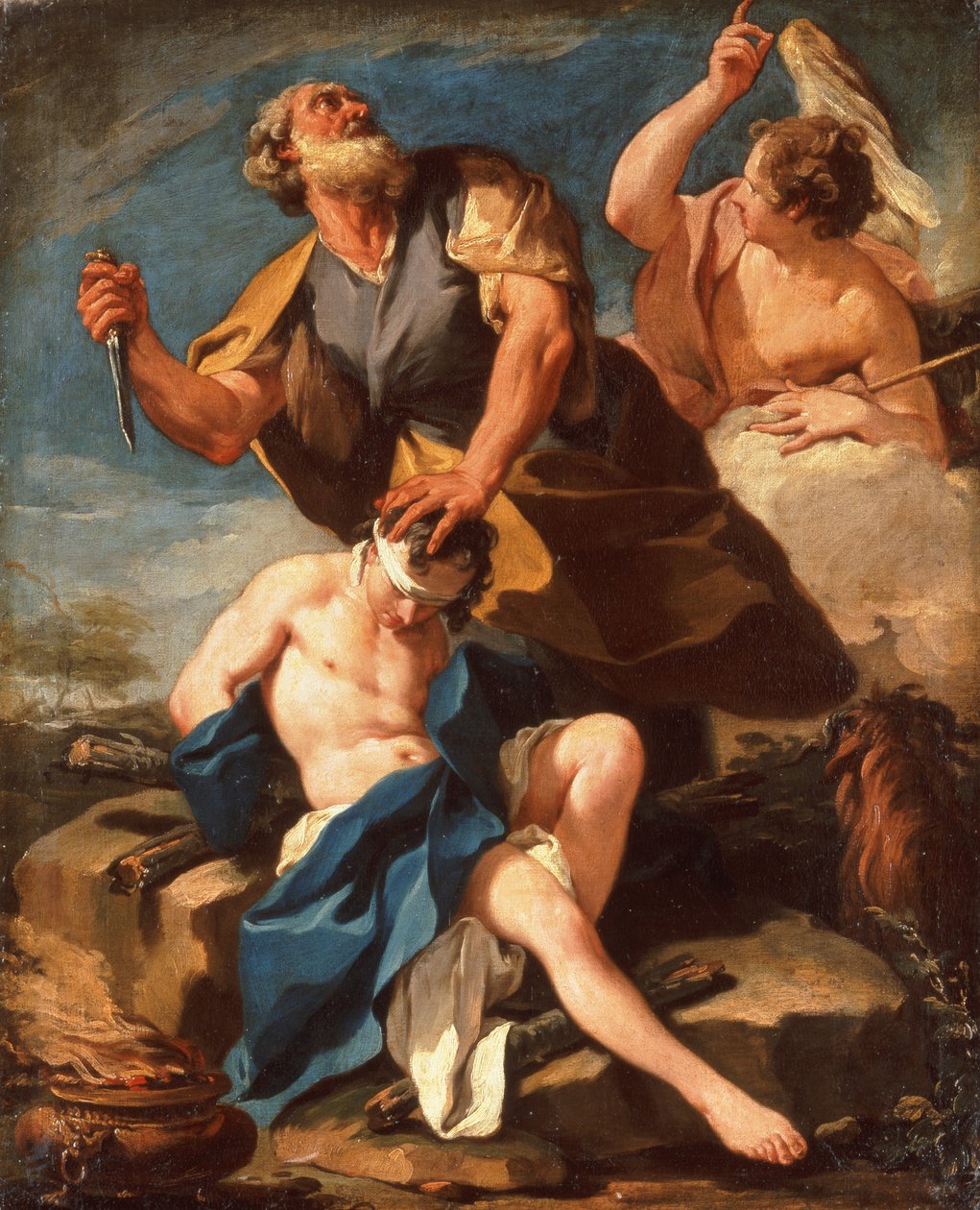 Het offer van Isaac door Giovanni Battista Pittoni