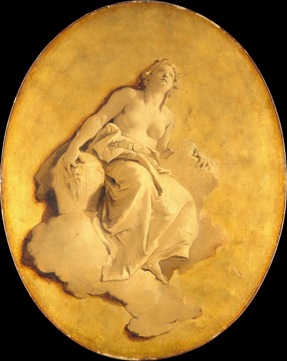 Een vrouwelijke allegorische figuur door Giovanni Battista Tiepolo