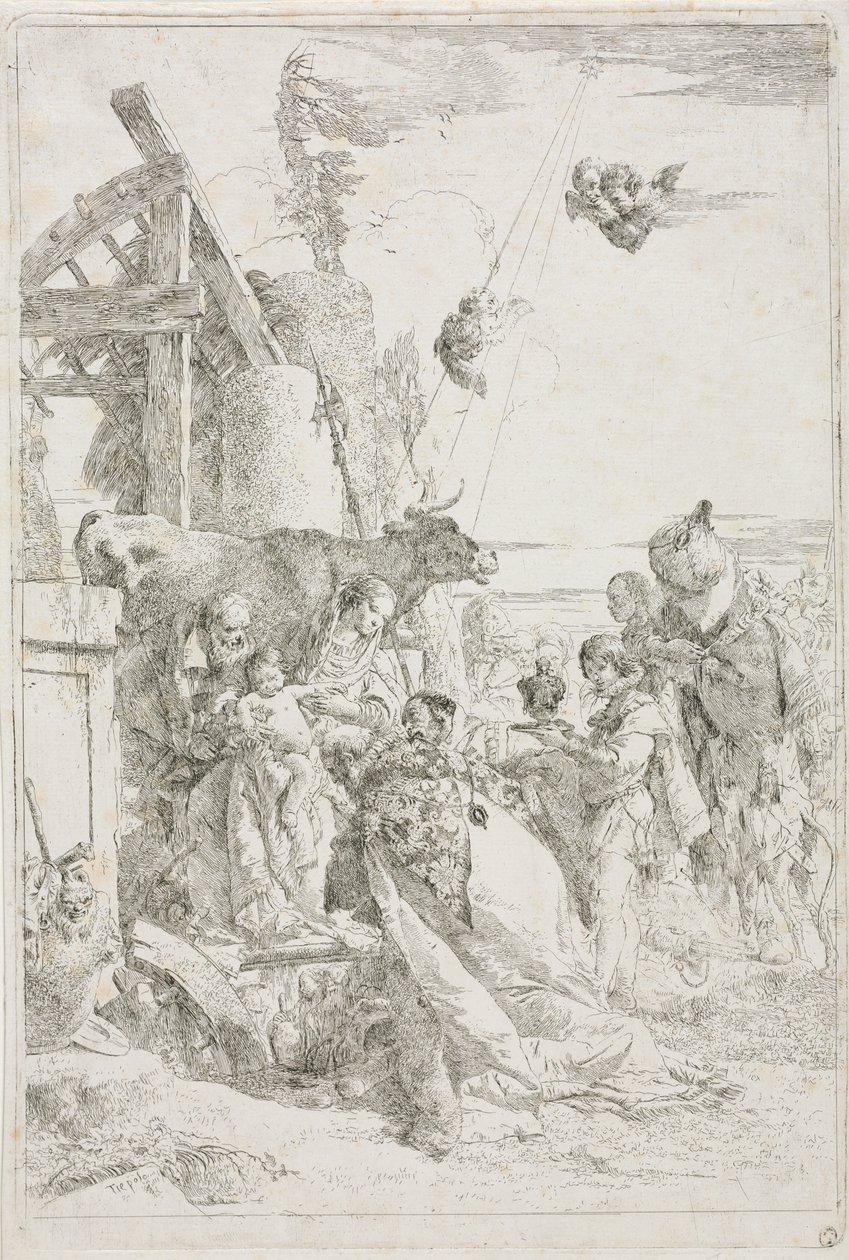 Aanbidding der Wijzen door Giovanni Battista Tiepolo