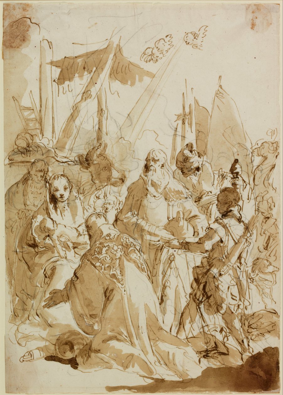 Aanbidding van de Wijzen door Giovanni Battista Tiepolo
