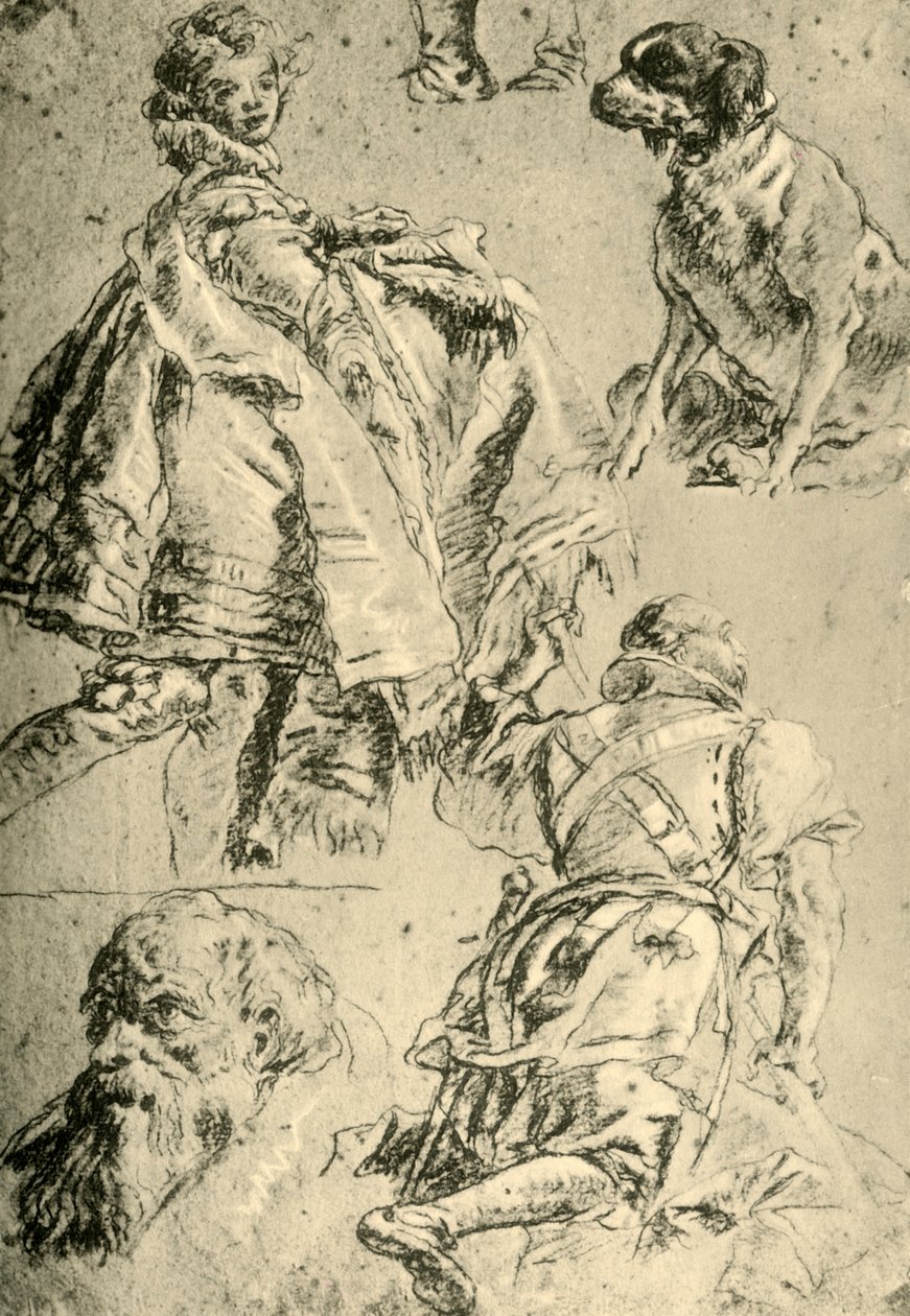 Detailstudies voor de fresco