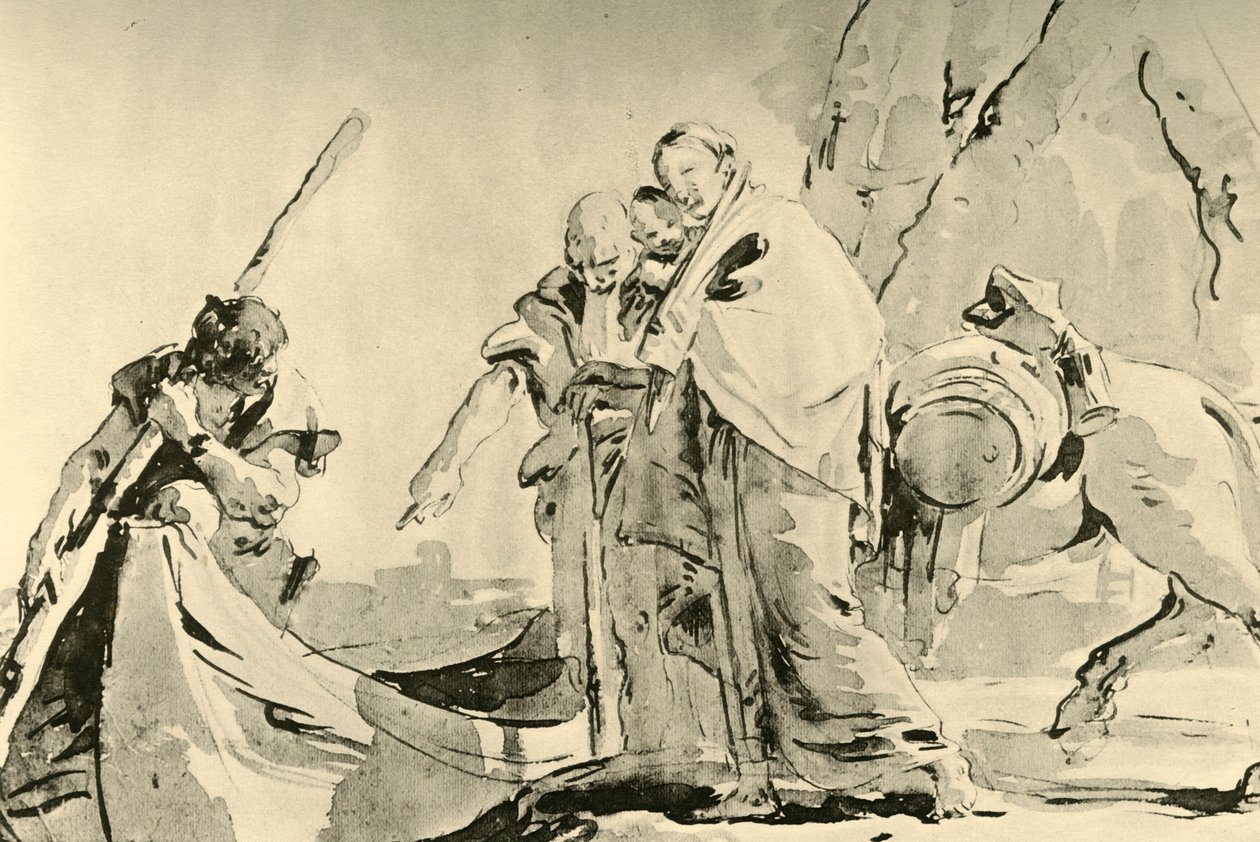 Vlucht naar Egypte door Giovanni Battista Tiepolo