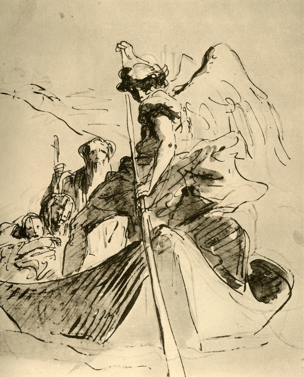 Vlucht naar Egypte, midden 18e eeuw, 1928 door Giovanni Battista Tiepolo