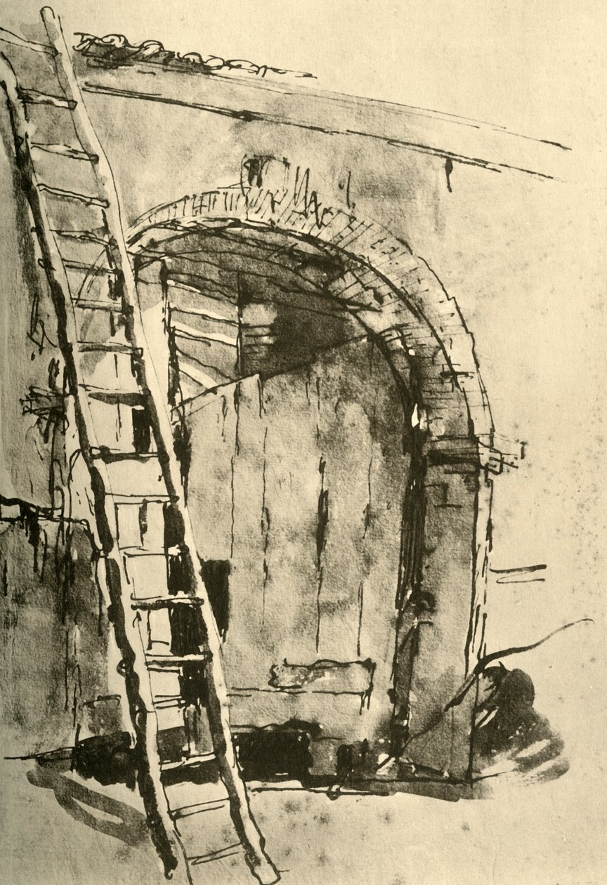 Poort, midden 18e eeuw, 1928 door Giovanni Battista Tiepolo