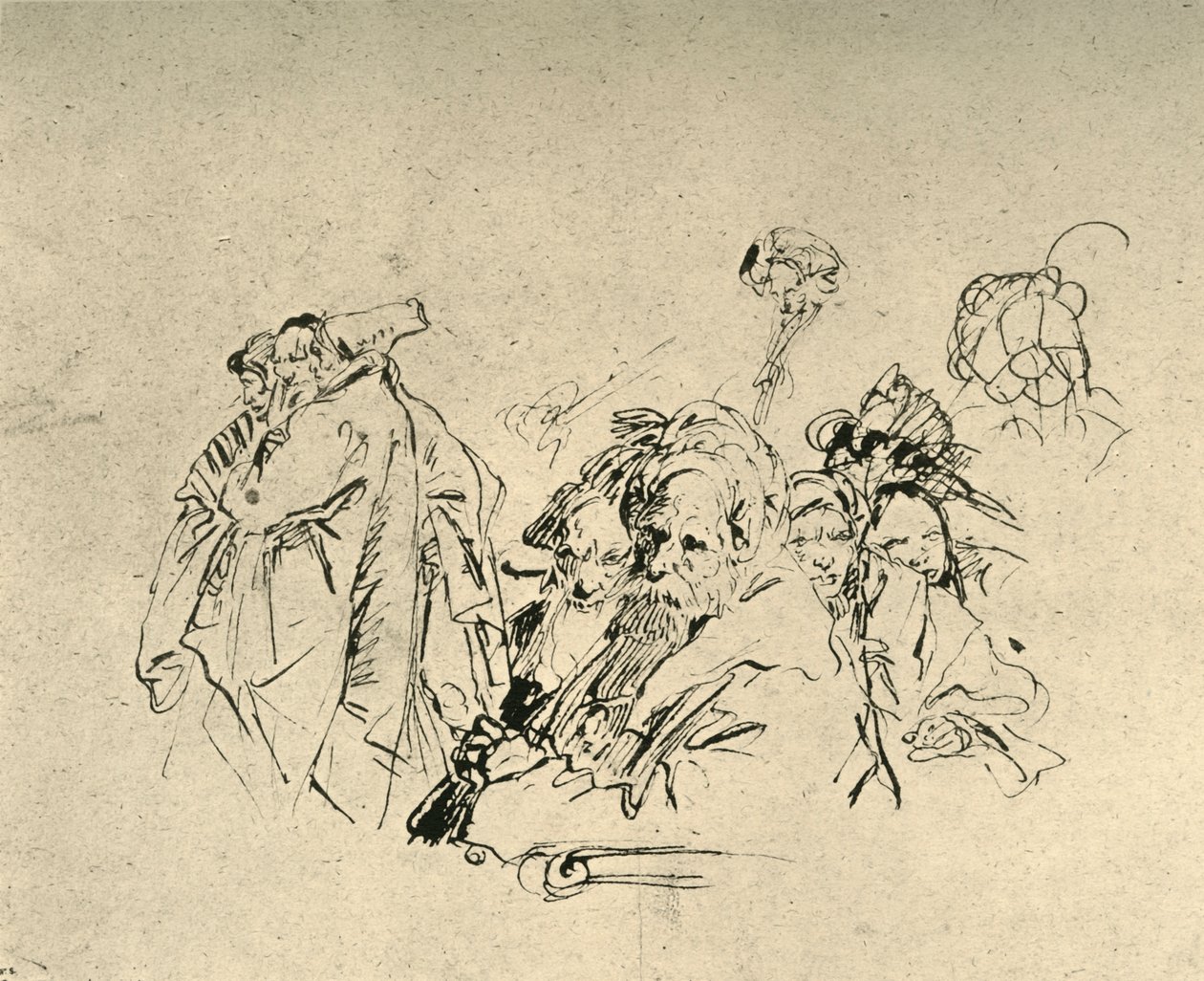 Groep Oriëntaals door Giovanni Battista Tiepolo