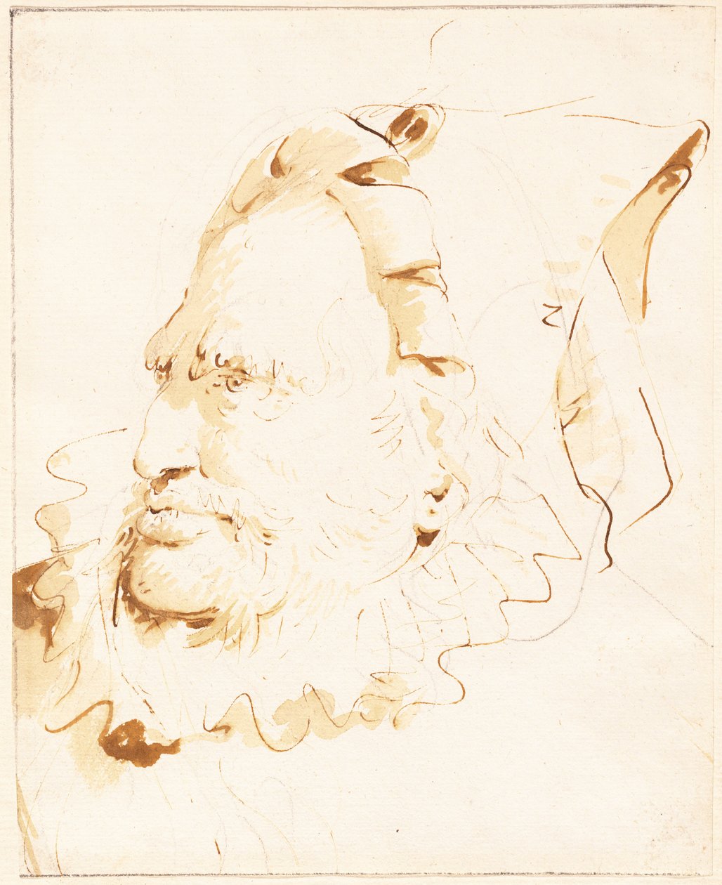 Hoofd van een Tovenaar door Giovanni-Battista Tiepolo