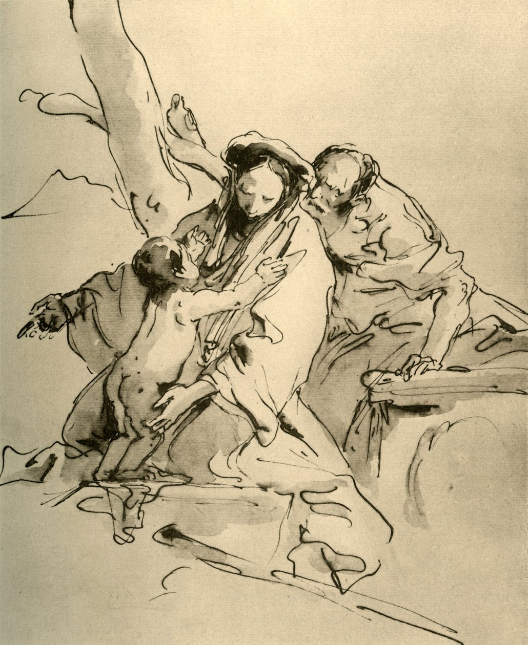 Heilige Familie door Giovanni Battista Tiepolo
