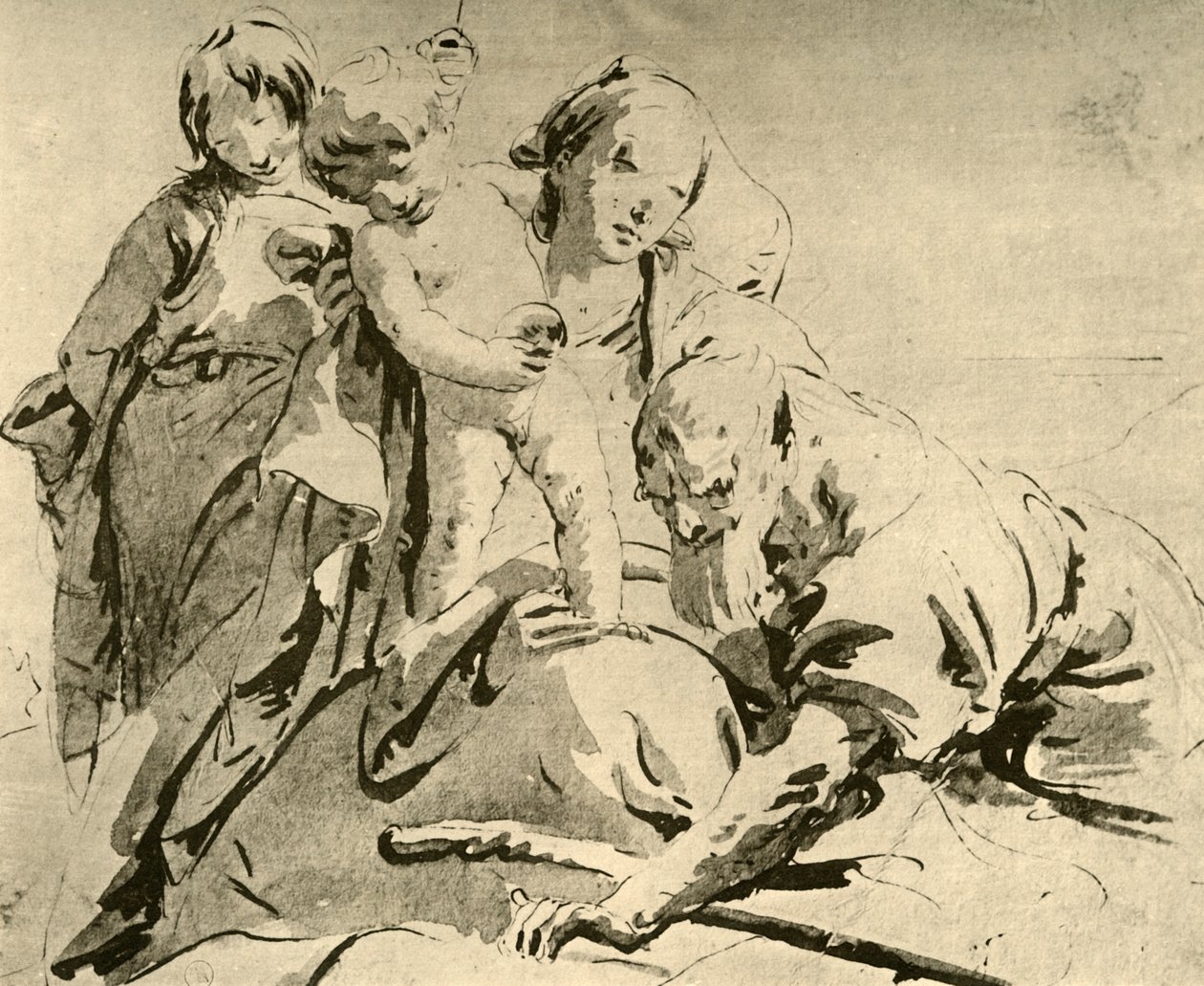 Heilige Familie door Giovanni Battista Tiepolo