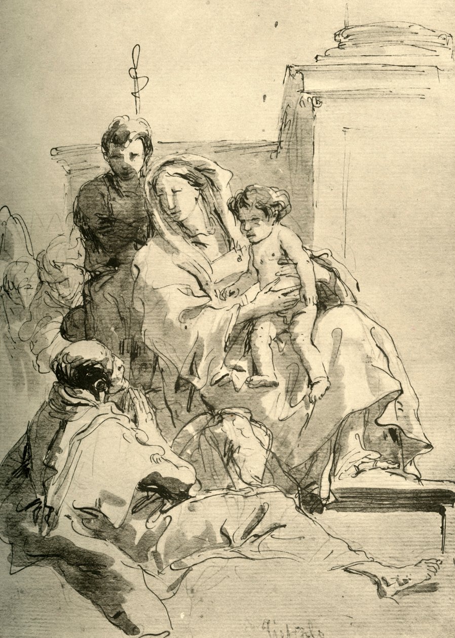 Heilige Familie, midden 18e eeuw, 1928 door Giovanni Battista Tiepolo