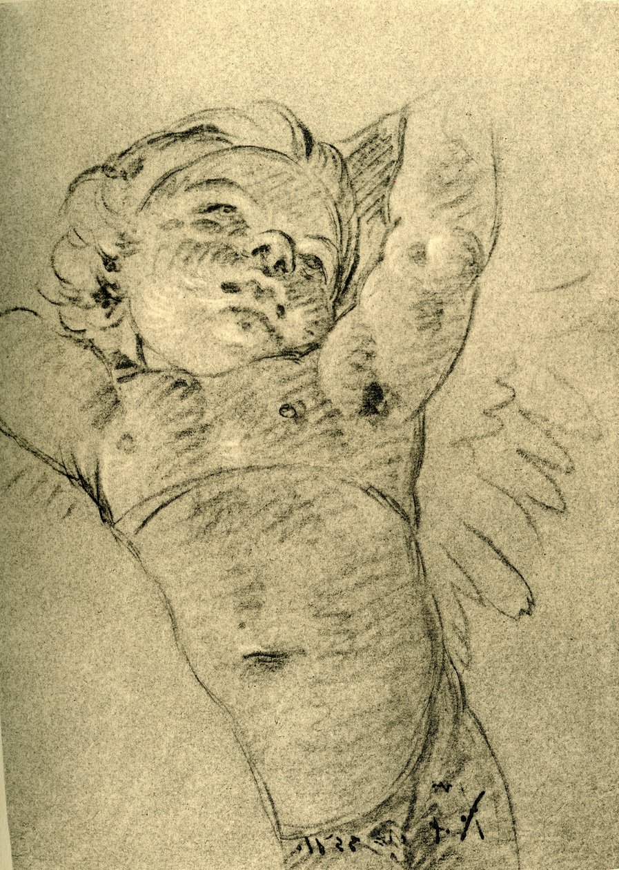 Zwevende Cupido, midden 18e eeuw, 1928 door Giovanni Battista Tiepolo