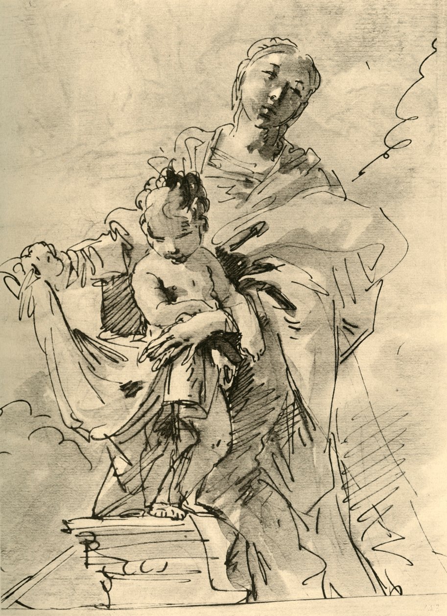 Madonna en kind door Giovanni-Battista Tiepolo